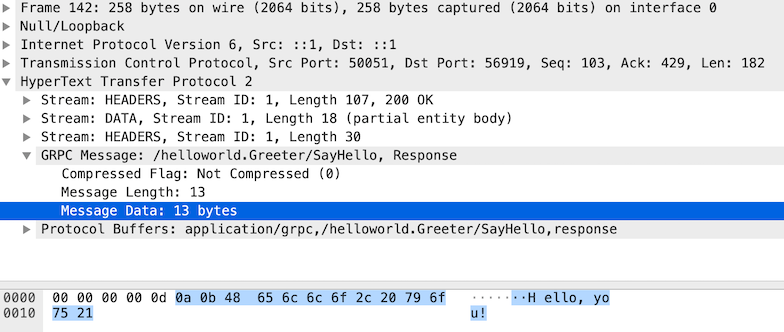 grpc response